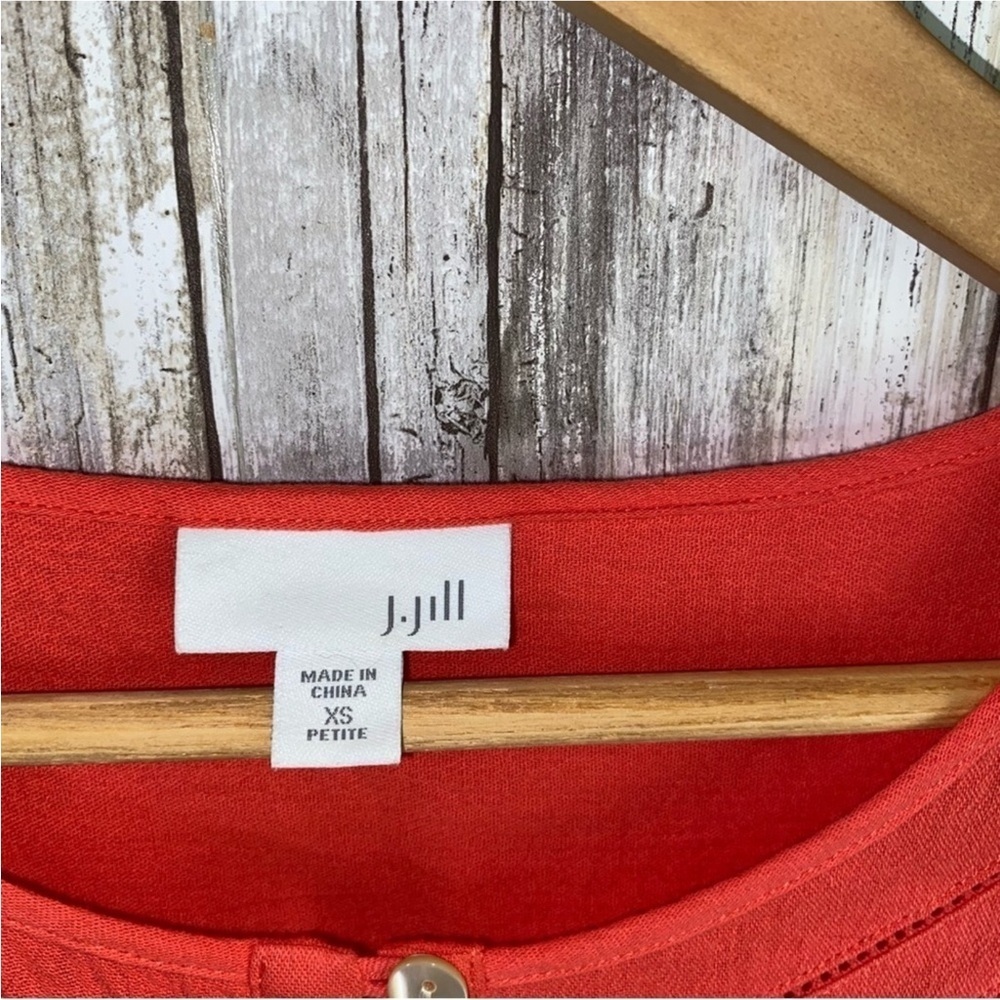 J. Jill Reddish Pink Popover Blouse - Picture 4 of 4